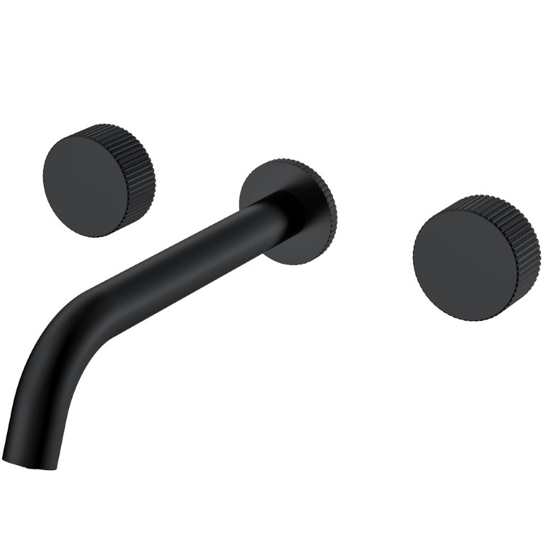 Смеситель для раковины скрытого монтажа Boheme Stick Linea 152-2-B.3 (черный матовый), без донного клапана