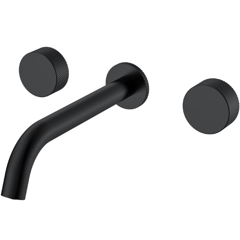 Смеситель для раковины скрытого монтажа Boheme Stick Spirale 152-2-B.4 (черный матовый), без донного клапана