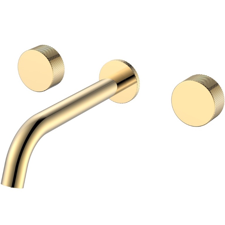 Смеситель для раковины скрытого монтажа Boheme Stick Spirale 152-2-G.4 (золотой), без донного клапана