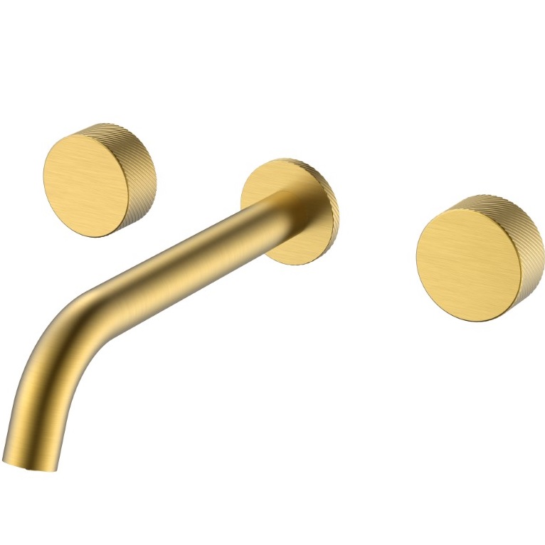 Смеситель для раковины скрытого монтажа Boheme Stick Spirale 152-2-MG.4 (золото матовое), без донного клапана