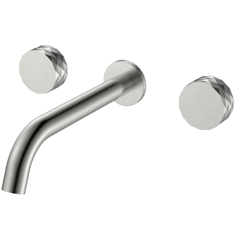 Смеситель для раковины скрытого монтажа Boheme Stick Diamond 152-2-NB (никель брашированный), без донного клапана