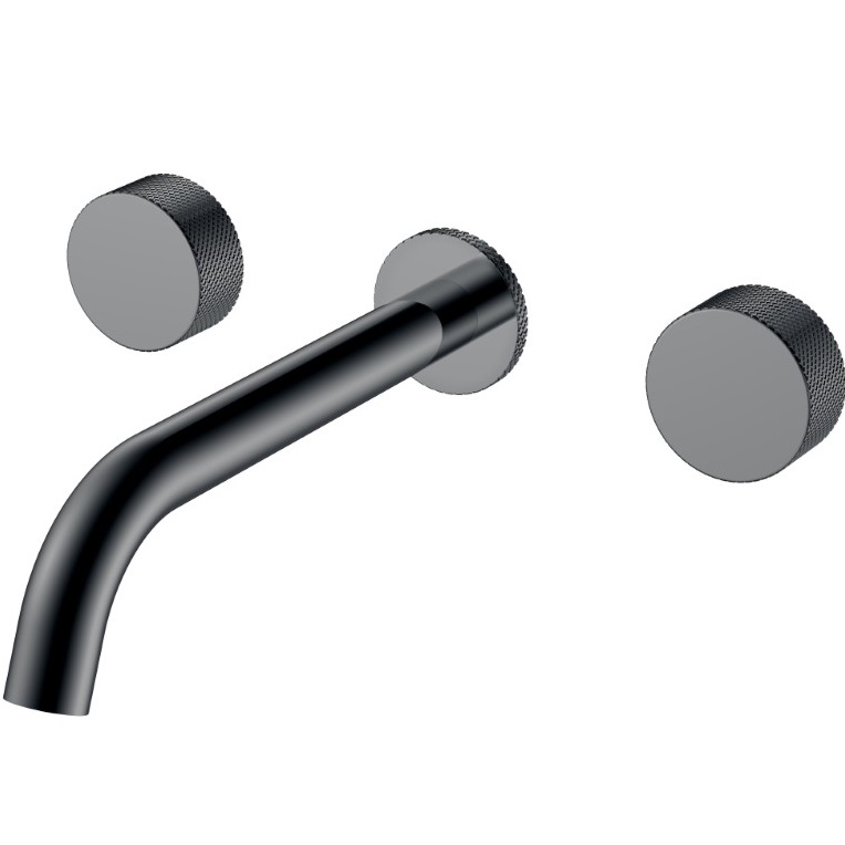 Смеситель для раковины скрытого монтажа Boheme Stick Touch 152-2-SGM.2 (оружейный металл глянцевый), без донного клапана