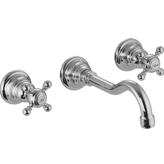 Смеситель для раковины скрытого монтажа 15.9 см. Fima Carlo Frattini Elizabeth F5081/5CR (хром), с донным клапаном