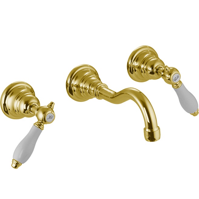 Смеситель для раковины скрытого монтажа Fima Carlo Frattini Herend F5401/5OR (золотой)