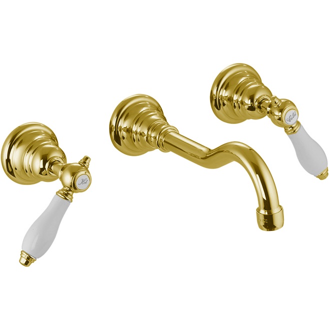 Смеситель для раковины скрытого монтажа Fima Carlo Frattini Herend F5401L/5CBOR (золотой)