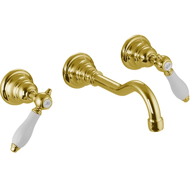 Смеситель для раковины скрытого монтажа Fima Carlo Frattini Herend F5401L/5OR (золотой)