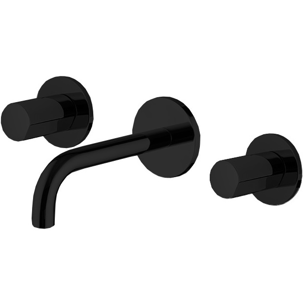 Смеситель для раковины скрытого монтажа Fima Carlo Frattini So F3191/5NS (черный матовый), с донным клапаном