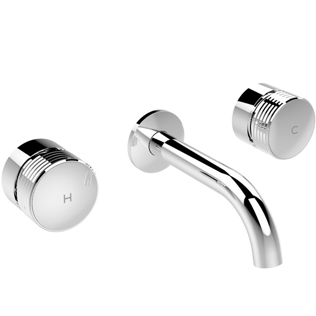 Смеситель для раковины скрытого монтажа Fima Carlo Frattini Texture Collection F5601/5HCR (хром), с донным клапаном