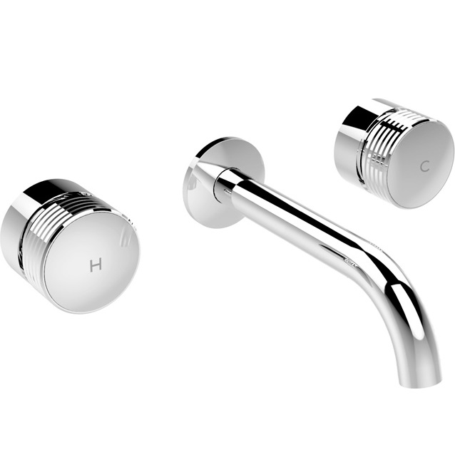 Смеситель для раковины скрытого монтажа Fima Carlo Frattini Texture Collection F5601L/5HCR (хром), с донным клапаном