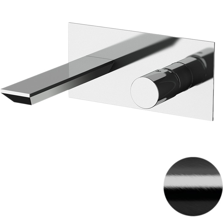 Черный Брашированный хром