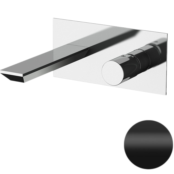 Смеситель для раковины скрытого монтажа Remer Edge EG515NO (черный матовый), без донного клапана