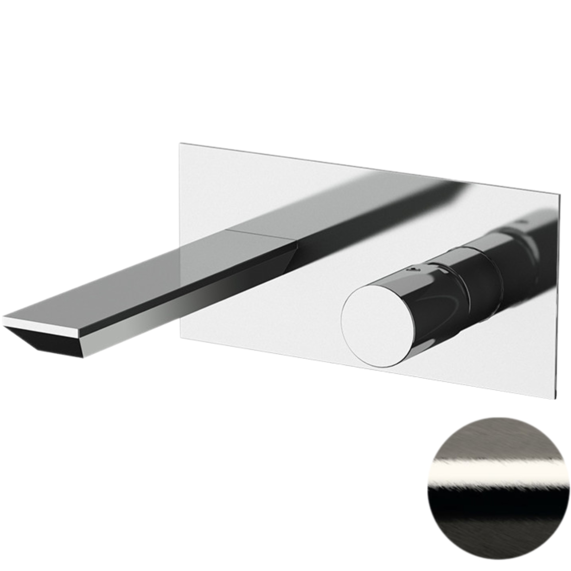 Смеситель для раковины скрытого монтажа Remer Edge EG515NP (никель брашированный), без донного клапана