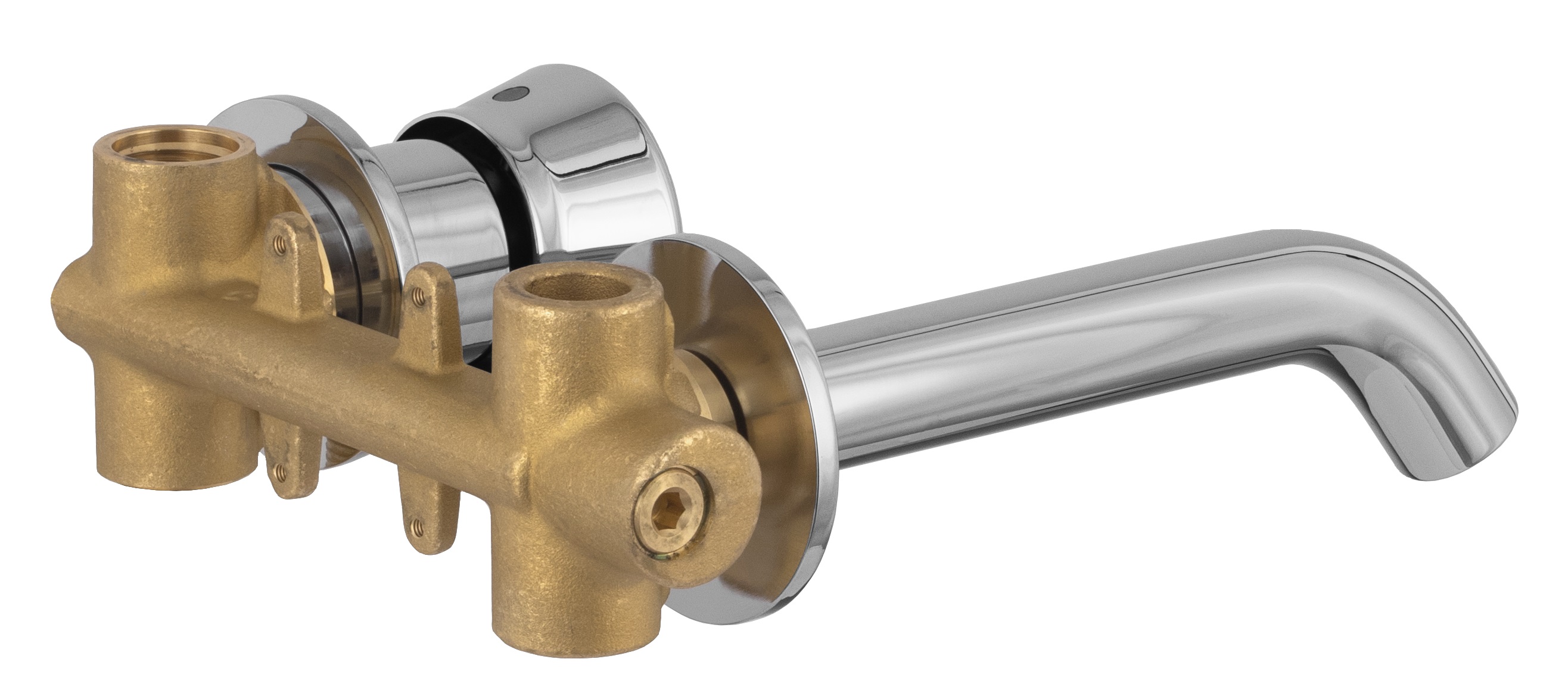 Смеситель для раковины скрытого монтажа Remer Element ET15P (хром), с изливом