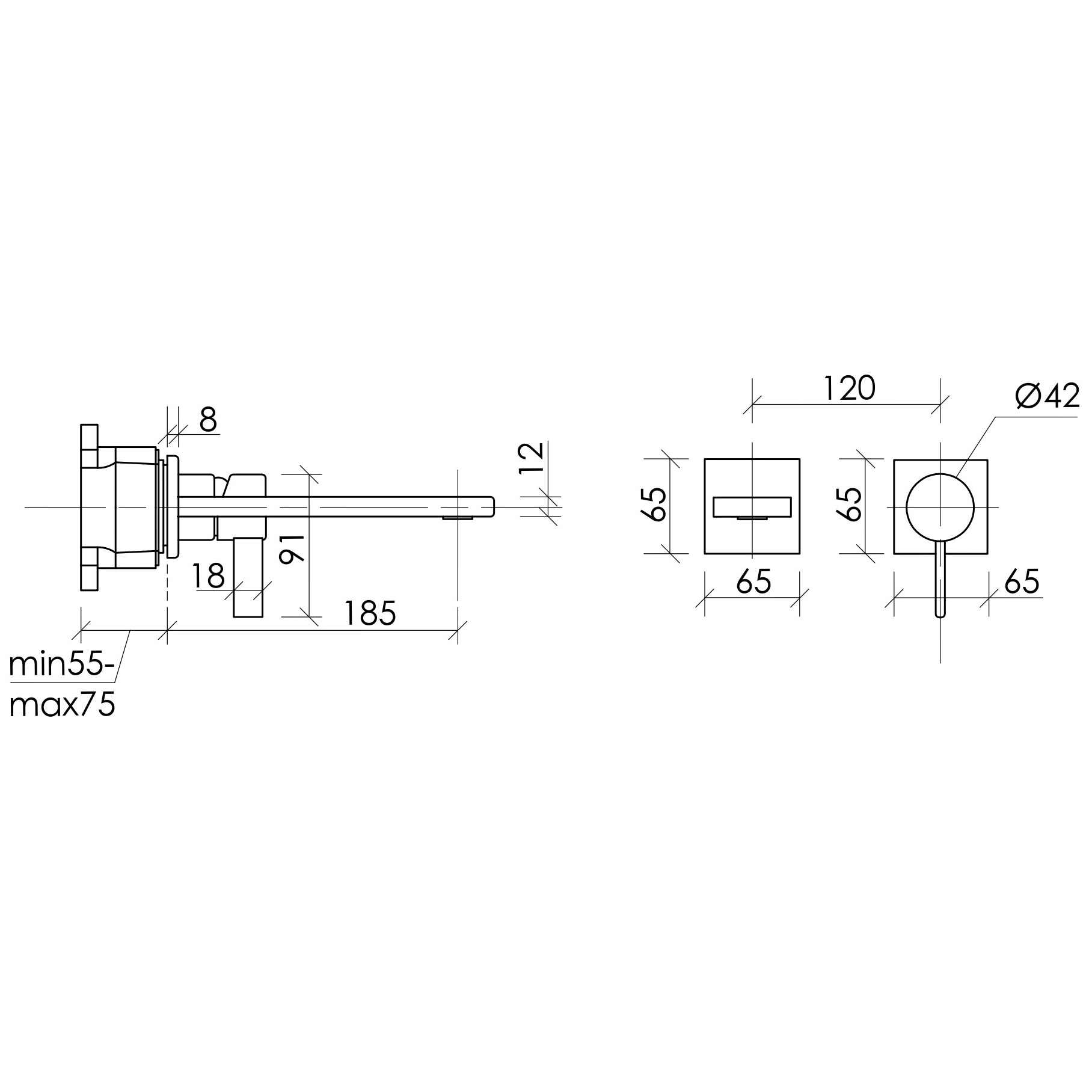Смеситель для раковины скрытого монтажа Sancos Линн (Linn) SC9021BG (брашированное золото), с внутренней частью