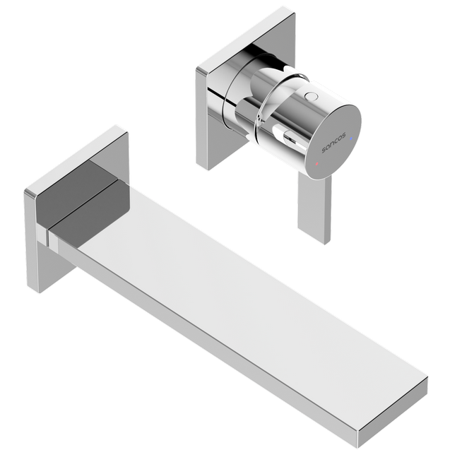 Смеситель для раковины скрытого монтажа Sancos Линн (Linn) SC9021CH (хром), с внутренней частью
