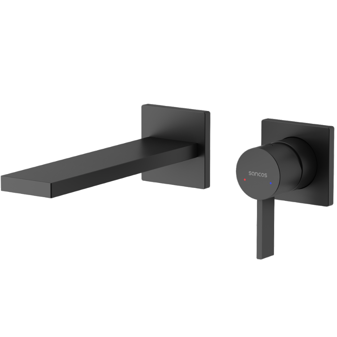 Смеситель для раковины скрытого монтажа Sancos Линн (Linn) SC9021MB (черный матовый), с внутренней частью