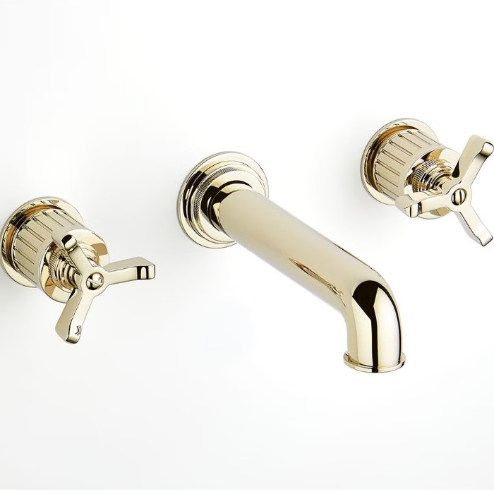 Смеситель для раковины скрытого монтажа THG Hamptons G4R-F01-40GB (золотой), без донного клапана