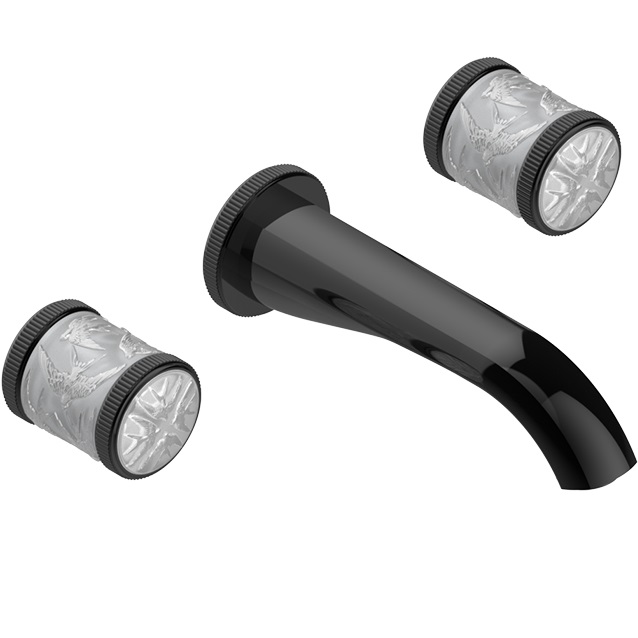 Смеситель для раковины скрытого монтажа THG Hirondelles A4J-F33-40GB (бронза, прозрачный), без донного клапана