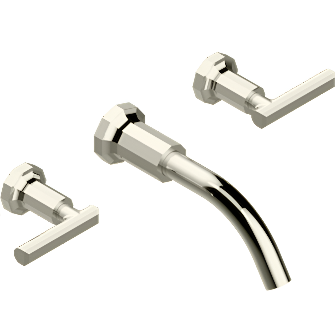 Смеситель для раковины скрытого монтажа THG Les Ondes G8B-C01-40GB (никель)