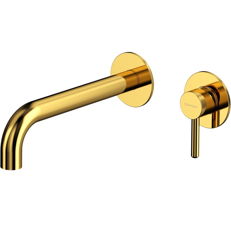 Смеситель для раковины скрытого монтажа 22 см. Whitecross Серия Y Y1215GL (золотой), без донного клапана