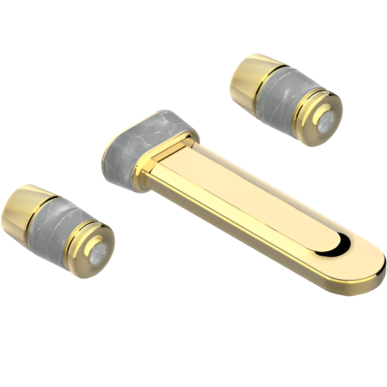 Смеситель для раковины срытого монтажа THG Corvair Fior di Bosco U8K-F01-40SGB (золотой), без донного клапана