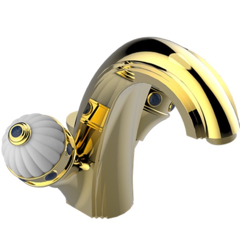 Смеситель для раковины THG Amboise Lapis Lazuli A1K-F01-2155 (золотой, лазурит), с донным клапаном