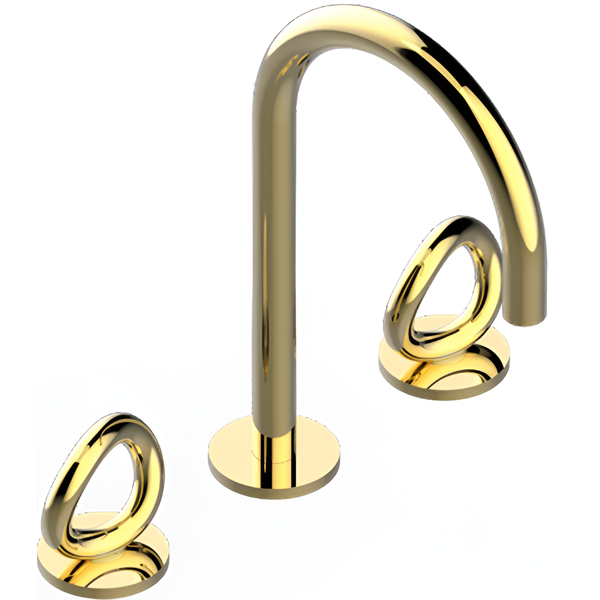 Смеситель для раковины THG Collection O G4P-F30-151 (золотой), с донным клапаном