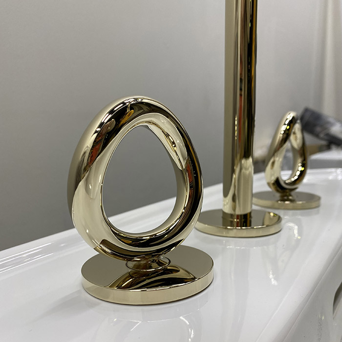 Смеситель для раковины THG Collection O G4P-F30-151 (золотой), с донным клапаном