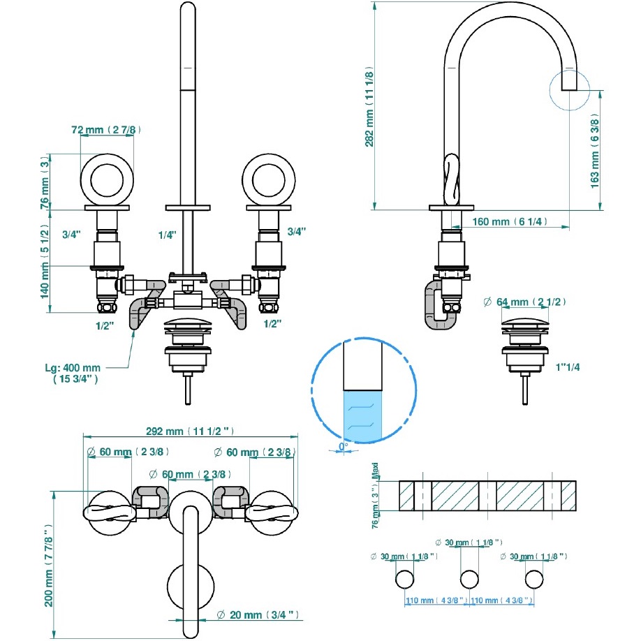 Смеситель для раковины THG Collection O G4P-F30-151 (золотой), с донным клапаном