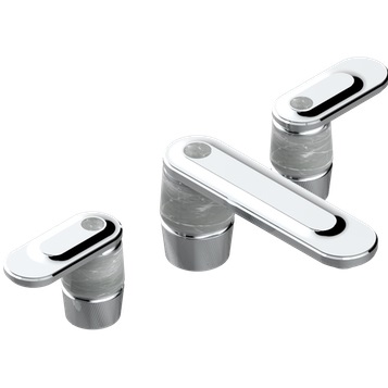 Смеситель для раковины THG Corvair a manettes Fior di Bosco U8L-A02-151M (хром), с донным клапаном, на мраморную столешницу