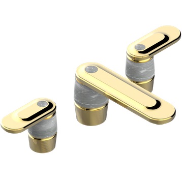 Смеситель для раковины THG Corvair a manettes Fior di Bosco U8L-F01-151 (золотой), с донным клапаном