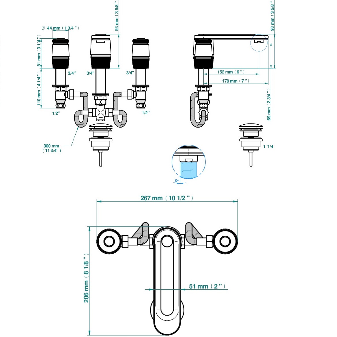 Смеситель для раковины THG Corvair U8D-F01-151 (золотой), с донным клапаном