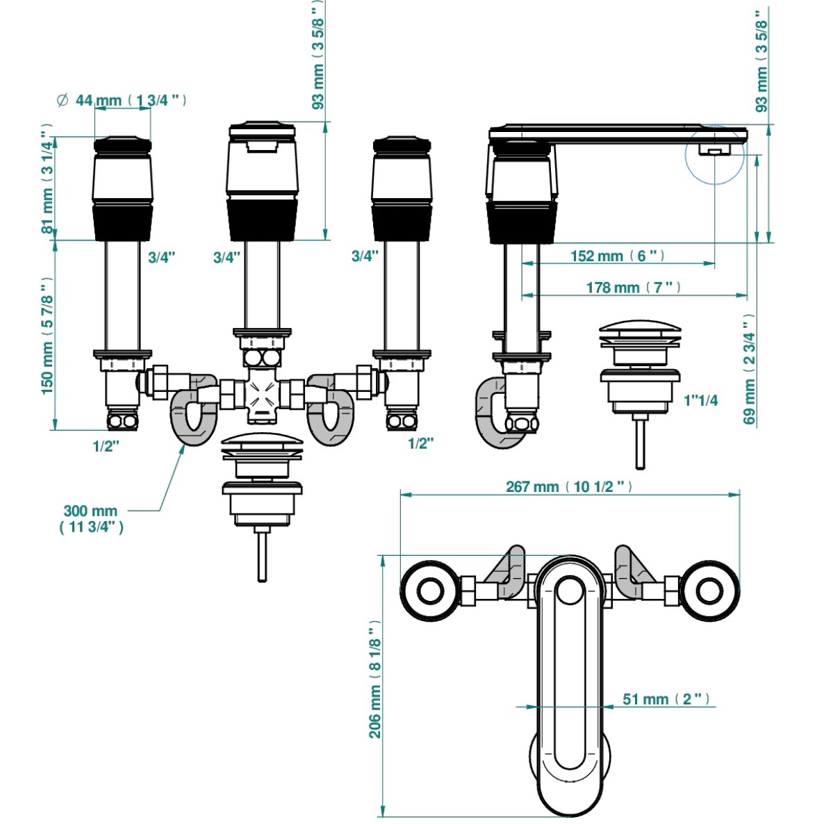 Смеситель для раковины THG Corvair Fior di Bosco U8K-F01-151M (золотой), с донным клапаном, на мраморную столешницу