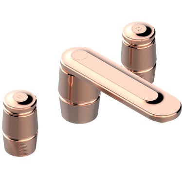 Смеситель для раковины THG Corvair U8D-H62-151M (розовое золото), с донным клапаном, на мраморную столешницу