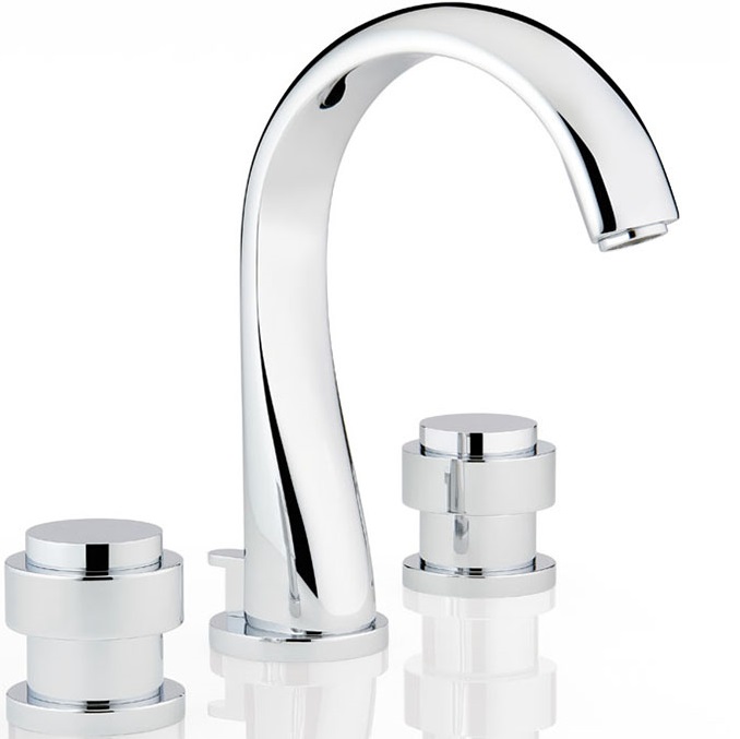 Смеситель для раковины THG Diplomate Smooth Rings U4A-A02-151 (хром), с донным клапаном