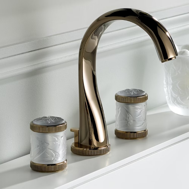 Смеситель для раковины THG Hirondelles A4J-H66-151 (амбра), с донным клапаном