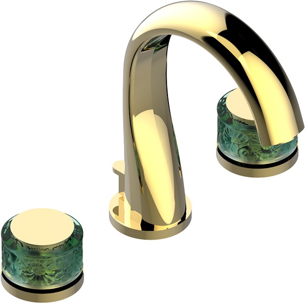 Смеситель для раковины THG Island U5B-F30-151 (золотой), с донным клапаном