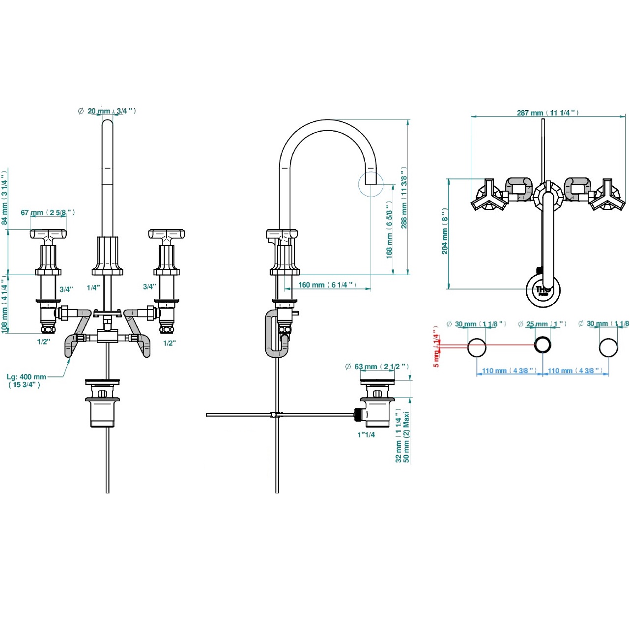 Смеситель для раковины THG Les Ondes G8A-F31-151 (золотой), с донным клапаном