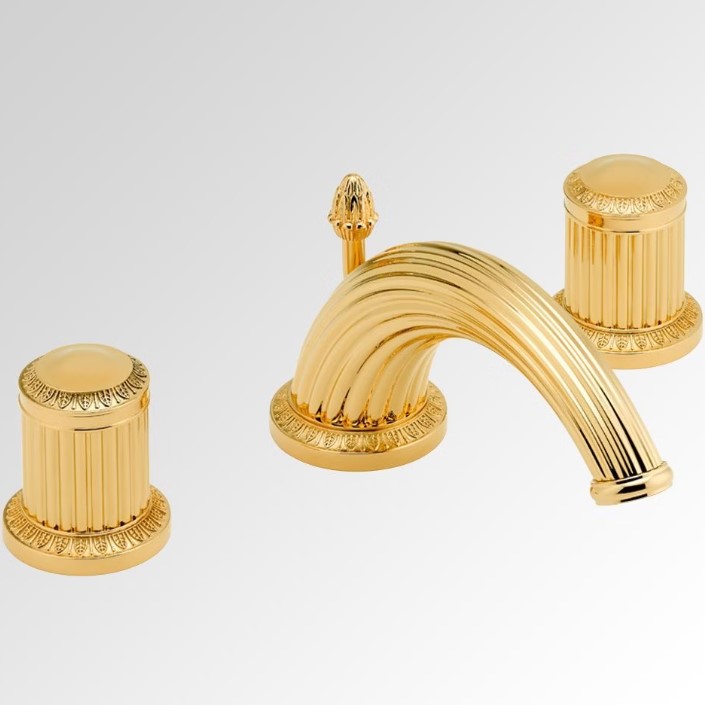 Смеситель для раковины THG Malmaison metal U93-F01-151 (золотой), с донным клапаном