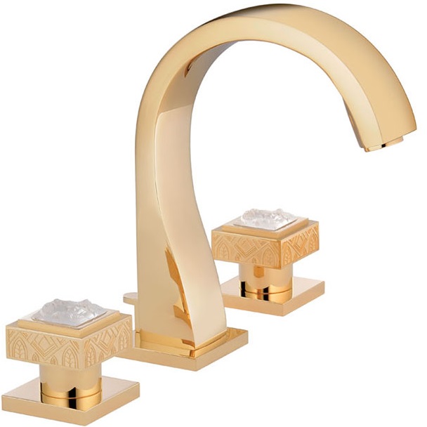 Смеситель для раковины THG Masque de Femme metal grave A2T-F01-151 (золотой), с донным клапаном