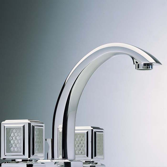 Смеситель для раковины THG Metropolis cristal clair A2A-A02-151 (хром, прозрачный хрусталь), с донным клапаном