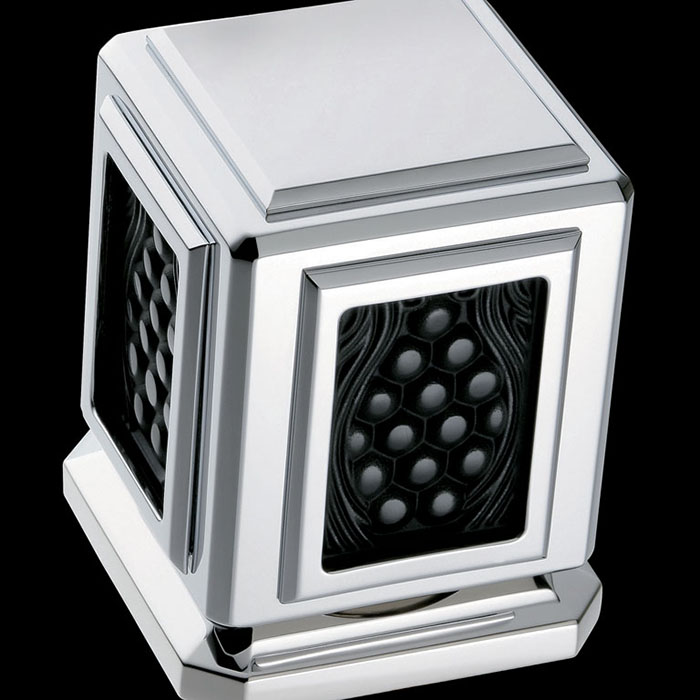 Смеситель для раковины THG Metropolis Cristal Noir A2L-A02-151 (хром, черный), с донным клапаном