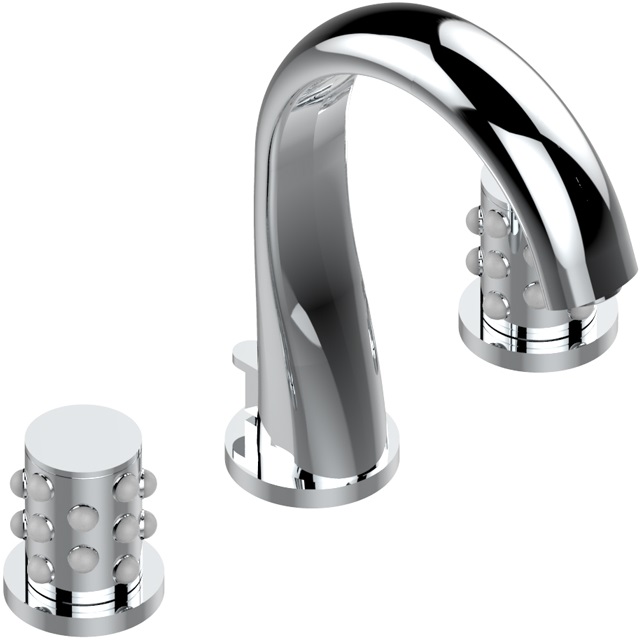 Смеситель для раковины THG Mossi A2N-A02-151 (хром, прозрачный хрусталь), с донным клапаном