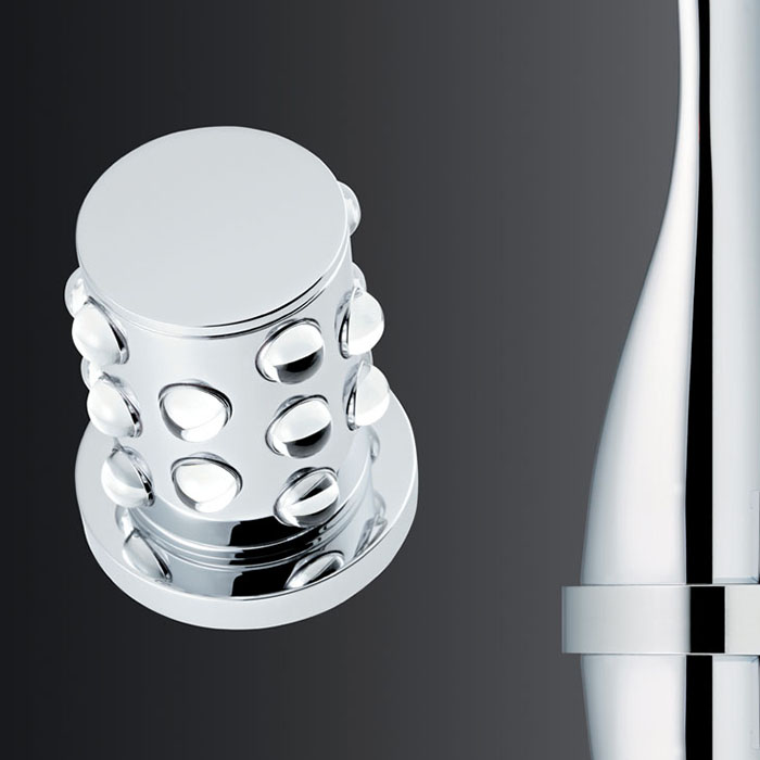 Смеситель для раковины THG Mossi A2N-A02-151 (хром, прозрачный хрусталь), с донным клапаном