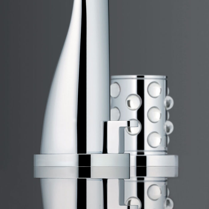 Смеситель для раковины THG Mossi A2N-A02-151 (хром, прозрачный хрусталь), с донным клапаном