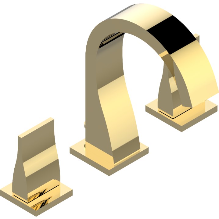 Смеситель для раковины THG Pure G04-F07-151 (золото матовое), с донным клапаном