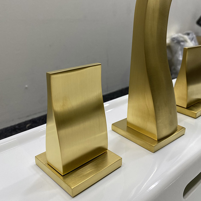 Смеситель для раковины THG Pure G04-F07-151 (золото матовое), с донным клапаном