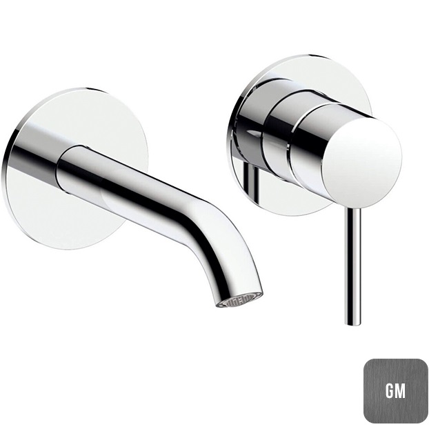 Смеситель для раковины встраиваемый Almar E210054.GM (оружейный металл брашированный PVD)