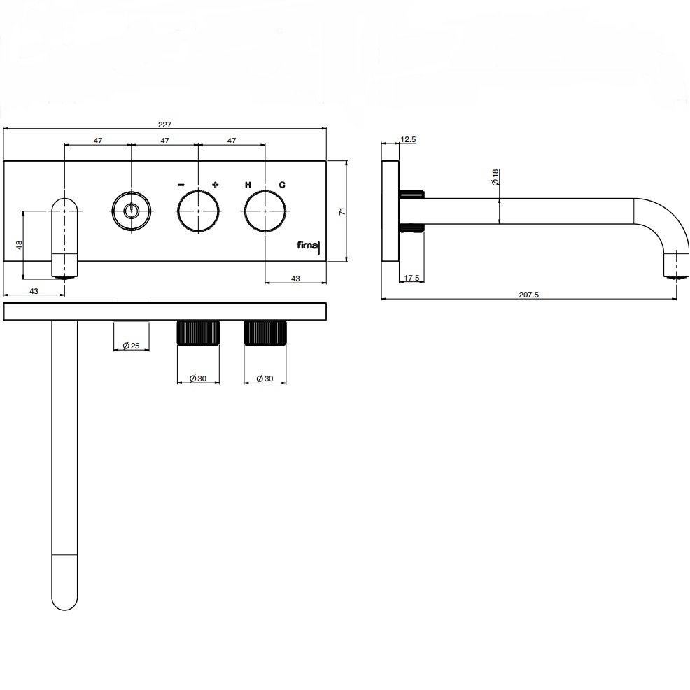 Смеситель для раковины встраиваемый Fima Carlo Frattini Switch F5951LX5OR (золотой)