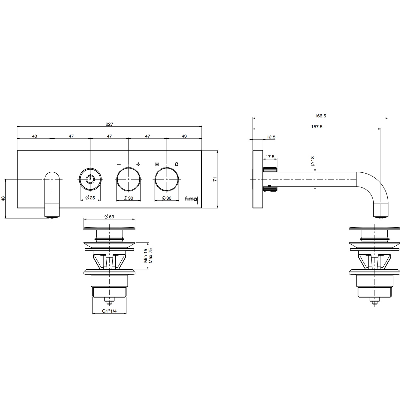 Смеситель для раковины встраиваемый Fima Carlo Frattini Switch F5951X5CR (хром)